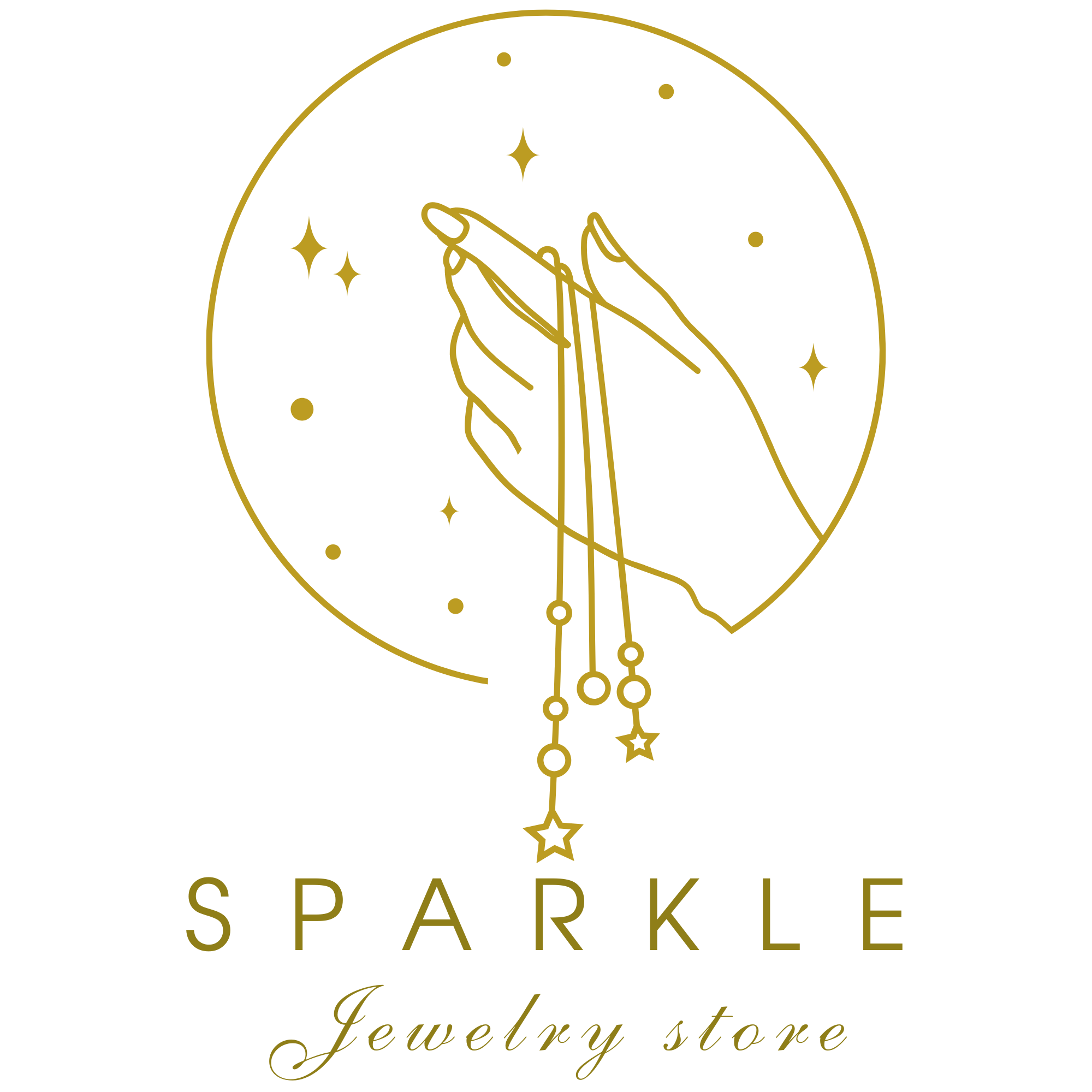 Black and White Aesthetic Minimalist Jewelry Store Logo