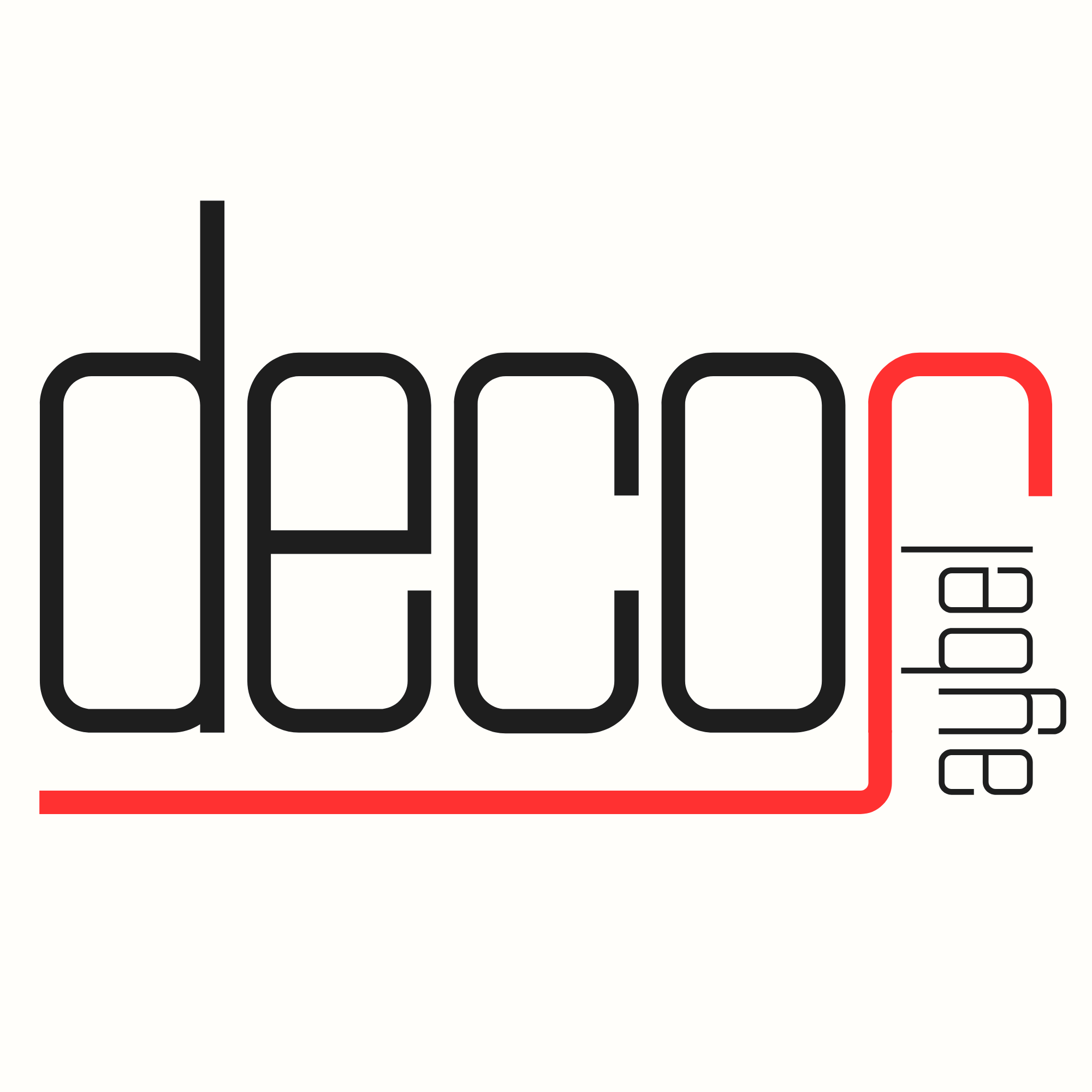 Black and White Modern Decor Studio Logo